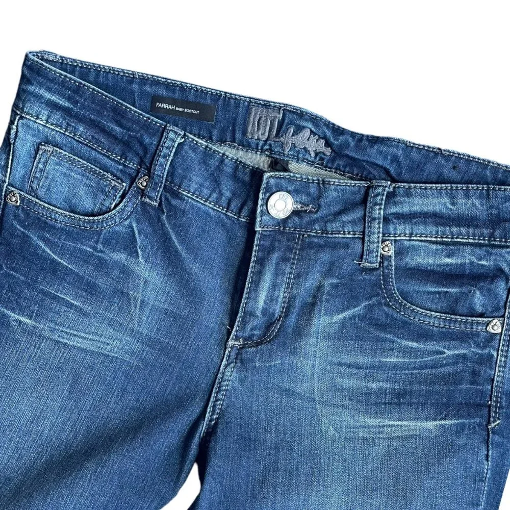 Kut From The Kloth Farrah Baby Bootcut Mid-Rise Jean Size 6 Inseam 28.5" - Picture 3 of 11